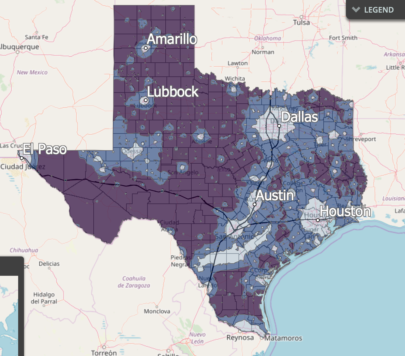 Dark Sky Map Texas Texas Dark Sky Quality Map | Starry Sky Austin
